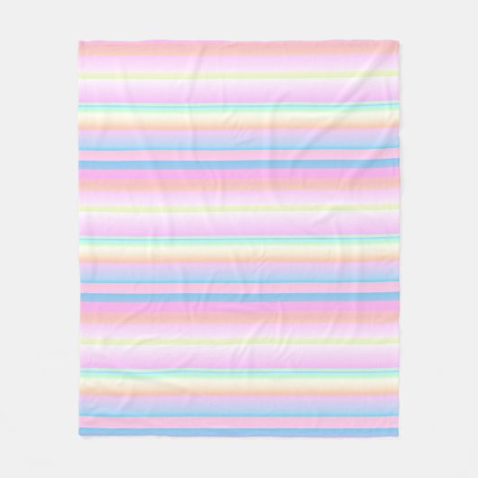 Couverture Polaire Pastel couleur douce créative rayée (Devant)
