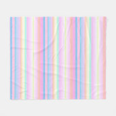 Couverture Polaire Pastel couleur douce créative rayée (Devant (Horizontal))