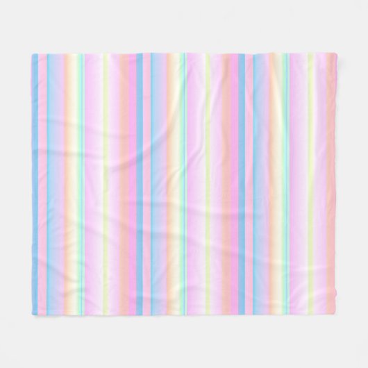 Couverture Polaire Pastel couleur douce créative rayée (Devant (Horizontal))