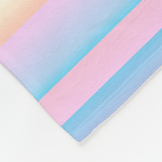 Couverture Polaire Pastel couleur douce créative rayée (Coin)