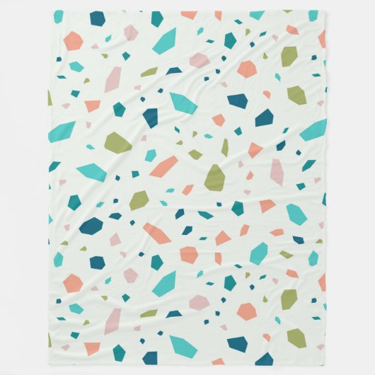 Couverture Polaire Pastel couleurs terrazzo motif (Devant)