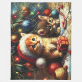 Couverture Polaire Pastel Dessin Kittens Noël (Devant)