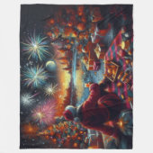 Couverture Polaire Pastel Dessin Noël Père Noël (Devant)