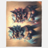 Couverture Polaire Pastel Dessin Shi Fu Chien Fog Protection Chien (Devant)