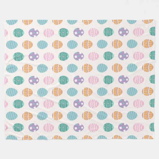 Couverture Polaire Pastel Easter Egg Motif (Devant (Horizontal))
