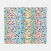 Couverture Polaire Pastel Feuille coloré (Devant (Horizontal))