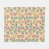 Couverture Polaire Pastel Feuille jaune (Devant (Horizontal))