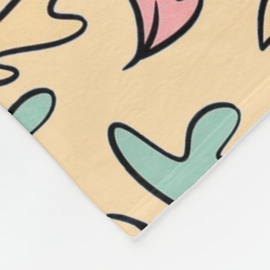 Couverture Polaire Pastel Feuille jaune (Coin)