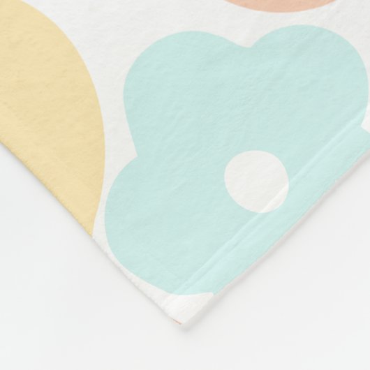 Couverture Polaire Pastel floral Fleece Blanche (Coin)