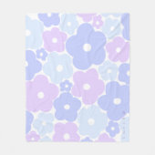 Couverture Polaire Pastel floral Fleece Blanche (Devant)