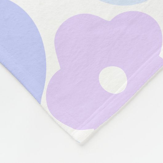 Couverture Polaire Pastel floral Fleece Blanche (Coin)