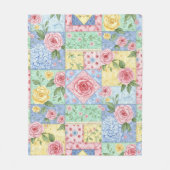 Couverture Polaire Pastel Floral Patchwork Picnic Pattern (10) (Devant)