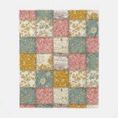 Couverture Polaire Pastel Floral Patchwork Picnic Pattern (12) (Devant)