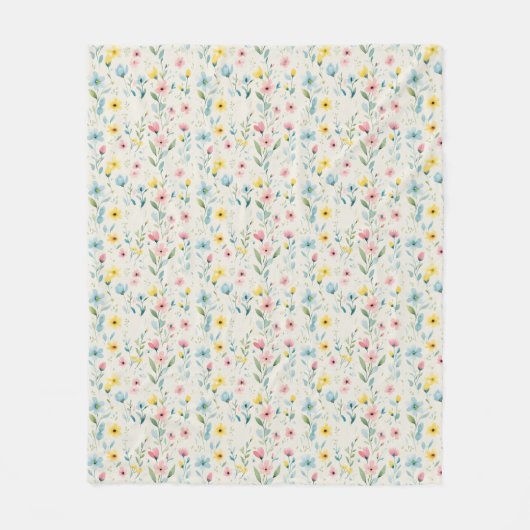 Couverture Polaire pastel garercolor florr (Devant)