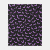 Couverture Polaire Pastel goth éffrayante chauve-souris violette noir (Devant)
