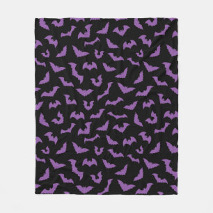 Couverture Polaire Pastel goth éffrayante chauve-souris violette noir