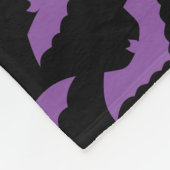 Couverture Polaire Pastel goth éffrayante chauve-souris violette noir (Coin)