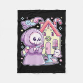 Couverture Polaire Pastel Goth Grim Faucheuse Xmas Halloween Facile C (Devant)