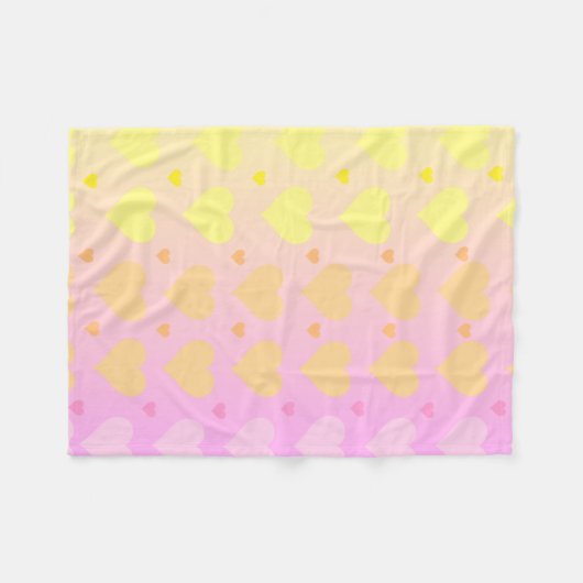 Couverture Polaire pastel gradient heart blanket (Devant (Horizontal))
