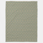 Couverture Polaire Pastel Green Blanket Groovy 70s Floral Accent (Devant)