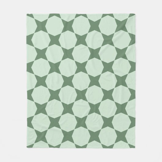 Couverture Polaire Pastel Green Circle Hexagon Motif scandinave (Devant)