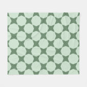 Couverture Polaire Pastel Green Circle Hexagon Motif scandinave (Devant (Horizontal))