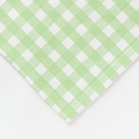 Couverture Polaire Pastel Green En vichy Motif (Coin)