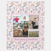 Couverture Polaire Pastel Holiday Sweets Grandma Multiples Photos (Devant)