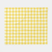 Couverture Polaire Pastel Jaune En vichy Buffalo Check Plaid Motif  (Devant (Horizontal))