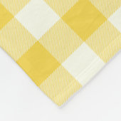 Couverture Polaire Pastel Jaune En vichy Buffalo Check Plaid Motif  (Coin)