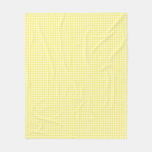 Couverture Polaire Pastel Jaune En vichy Motif (Devant)