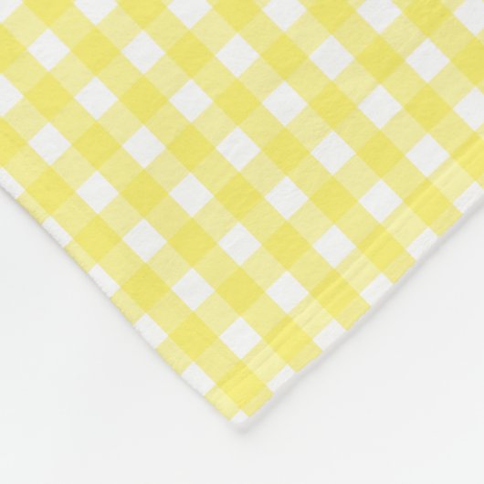 Couverture Polaire Pastel Jaune En vichy Motif (Coin)