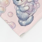 Couverture Polaire Pastel Kitten & Soap Bubble Sans Couture (Coin)