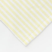 Couverture Polaire Pastel Lemon Yellow Stripes blanches Pale Yellow (Coin)