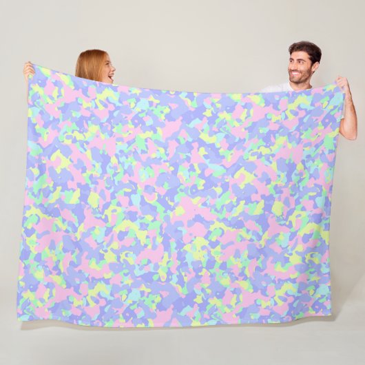 Couverture Polaire Pastel Lime Fleece Sherpa Blanket (En situation)