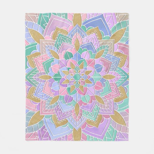 Couverture Polaire Pastel Mandala (Devant)