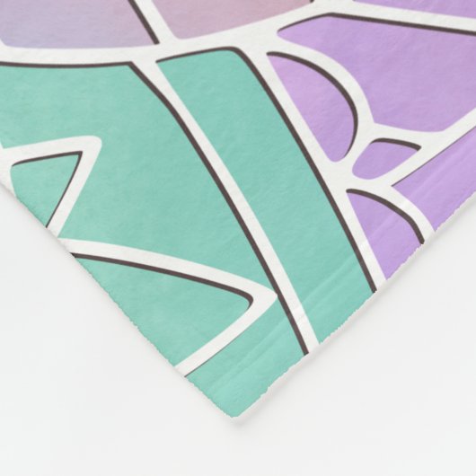 Couverture Polaire Pastel Mandala (Coin)