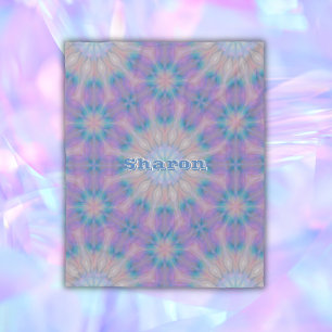 Couverture Polaire Pastel Mère de Perle Nom du Motif Monogramme
