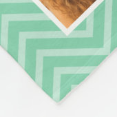 Couverture Polaire Pastel Mint Chevron Motif Trendy 6 Photo Collage (Coin)