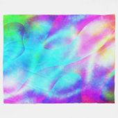Couverture Polaire Pastel Neon Arc-en-ciel Art dégradé (Devant (Horizontal))