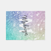 Couverture Polaire Pastel Parties scintillant Bokeh ContexteGlam Eleg (Devant (Horizontal))