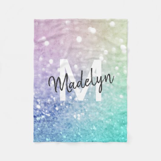 Couverture Polaire Pastel Parties scintillant Bokeh ContexteGlam Eleg (Devant)