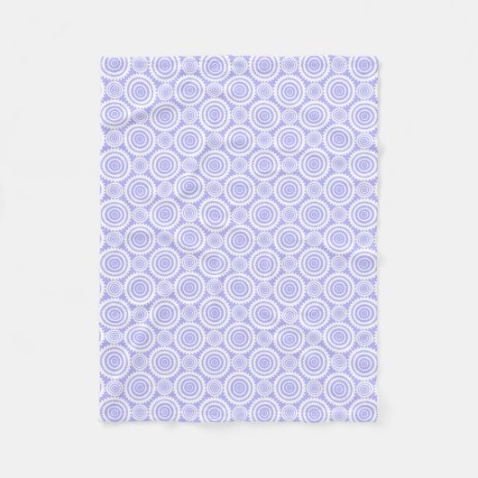 Couverture Polaire Pastel Periwinkle Motif géométrique bleu (Devant)