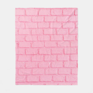 Couverture Polaire Pastel pink brick background wall texture. pink re
