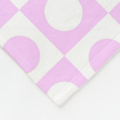 Couverture Polaire Pastel Pink Dots and Squares Pattern (Coin)