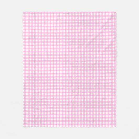Couverture Polaire Pastel Pink En vichy Motif (Devant)
