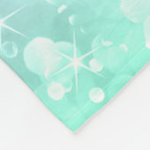 Couverture Polaire Pastel Pink & green Glam Bokeh Parties scintillant (Coin)