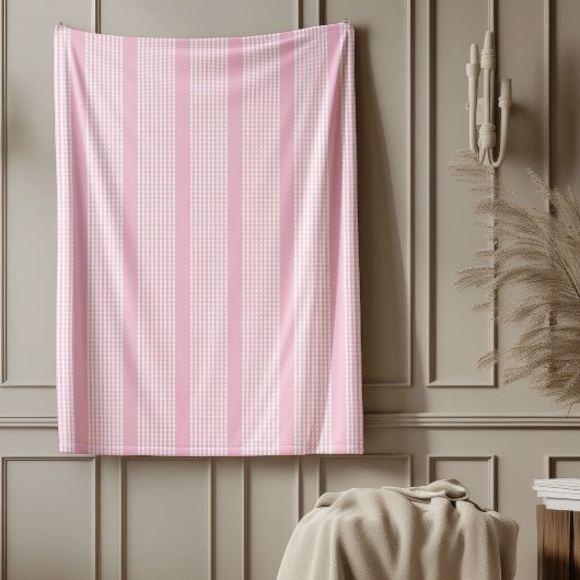 Couverture Polaire Pastel Pink Plaid Thon Doux Cosy Accent