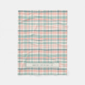 Couverture Polaire Pastel Plaid Baby's First Christmas (Devant)