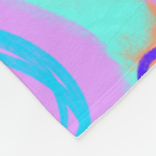 Couverture Polaire Pastel Pop Art Abstrait (Coin)